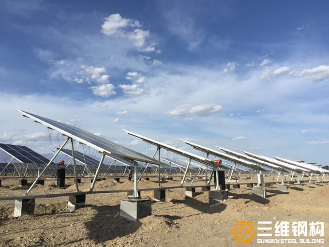 斜單軸太陽能光伏支架加工3